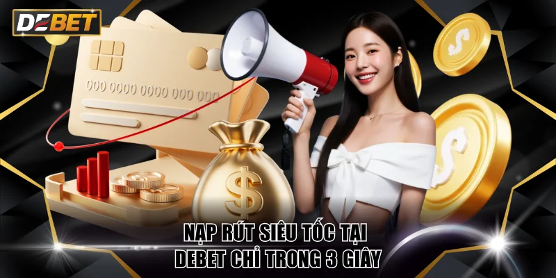 Nạp rút siêu tốc tại DEBET chỉ trong 3 giây